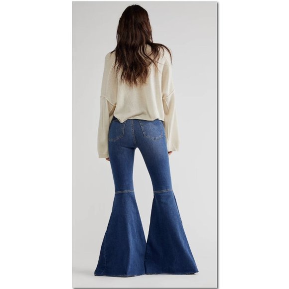 Free People Denim - NWT Free People Just Float On Flare Jeans Jericho Blue High Rise Size 25, 29, 31